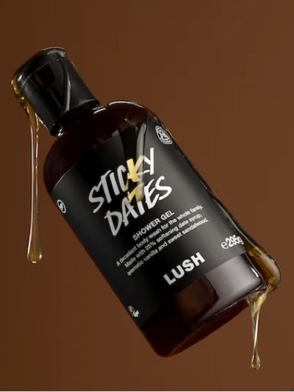 LUSH Sticky Dates Shower Gel - Vanilla & Date Scented Body Wash